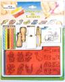 DIY Cartoon stamps for Kids - Clear Scrapbooking Stamp Set Cartoons Stamping Coloring Kit Transparent Outline Drawing Rubber Stamp Set Fun and Learn for Children. 