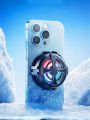 AL12 Mobile Phone Magnetic/ Back-clip 2 in 1 Cooling Fan Radiator Semiconductor Game Cooler for IOS Android Cool Heat Sink PUBG Silent Phone Cooler System Game Radiator Case Cold Wind Handle Fan For PUGB FREE FIRE | Adjustable Portable Heat Sink Gaming. 