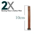 Pack of 12 Medium Wooden Wicks for Candle Making 4 inch, Eco-Friendly, Ideal for Small to Medium Containers. 