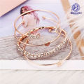 4Pcs/Set Adjustable Open Bracelet for Girls and women Golden and Silver Moon Star Heart Bracelet. 
