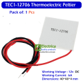 TEC1- (12706 ,12710 ,12715 ) Thermoelectric Cooler Peltier 40*40mm 12V Peltier Elemente Module by Electrica. 