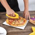 Pizza Cutter, Food Chopper, Super Sharp Blade Stainless Steel, Pizza Rocker Slicer with Protective Sheath, Pizza Knife with Multi Function, Kitchen Tools, Dishwasher Safe Size 15.5 * 13 cm. 