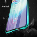 Biruiqu For Samsung Galaxy S10 Plus Magnetic Absorption Case Metal Frame Shockproof Double Sided Tempered Glass Magnetic Case Cover. 