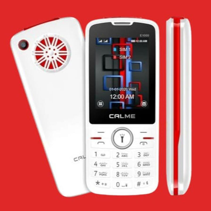 Calme E1000 Party - Dual Sim - 2.4 Inch Display - Smart Camera - Bluetooth - LED Torch Light - 3000 mAh Battery - Big Powerful Speaker - Block Unknown Callers - FM Radio - Audio & Video Player - Expandable Memory up to 32gb