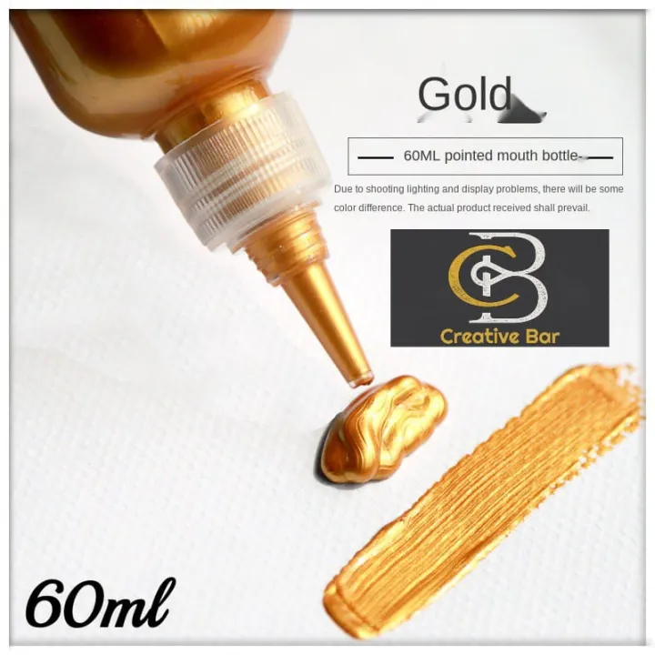 Golden%20Metallic%20Acrylic%20Paint%20%7C%20Permanent%20Waterproof%20Acrylic%20Color%20%7C%2060ml%20&%20120ml%20%7C%20Creative%20Bar%20-%20Image%202