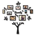 3D Wooden Wall Clock Family tree clock Size 24 inch Non-ticking one DIY 3D Laser Cut Wooden Wall Clock For Living Room Home Decor. 