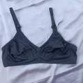 Soft Cotton Comfortable Full Coverage Non-Padded Bra - Skin. 