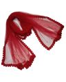 GREEN COLORED NET DUPATTA WITH FOUR SIDED COTTON LACE AND SAME COLORED BEADS /NET CHUNNI / (COLORS AVAILABLE ) LIGHT WEIGHT NARROW NET STOLE FOR GIRLS AND WOMEN / RED SKIN SEA GREEN ROYAL BLUE AND OTHER COLORS AVAILABLE / FULL SIZE NET DUPATTA. 