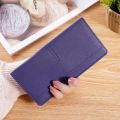 Minimalist Slim Wallet for Women - Compact, 6 Card Slots, Button Closure, PU Leather. 