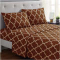 Bedsheet Flat Sheet Soft Microfiber Fabric Polycotton Printed Bed Sheet With Pillow Cover. 
