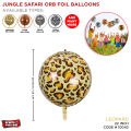 Jungle Safari 4D Orbz Foil Ballons Collections, Lion, Tiger, Zebra, Monkey, Elephant Printed Shape Orb Balloons, Jungles Themes, Forests Zoo, Animal Balloon, Birthday Parties Celebrations, Events Decorations Supplies, Occasions Decors Girls Boys & Kids. 