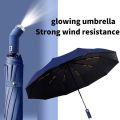 Automatic Folding Umbrella with Flashlight. 