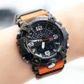 Casio G Shock Mens Carbon Core Guard Black/Orange Step Tracker Bluetooth Dual Time Analog-Digital Orange Resin Band Watch-GG-B100-1A9DR. 