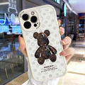 AMORVOR for Infinix Smart 5 Back Cover Fashion Robot Bear Print PU Leather Case Soft Silicone Edge Phone Cases. 