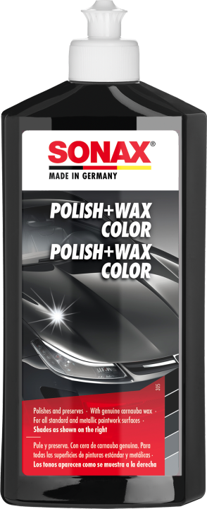SONAX POLISH+WAX COLOR BLACK 500 ml