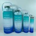 Pack of 4 in 1 (300ml 800ml 1700ml 3300ml) Water Bottle with Time Marker to Drink  Motivational Water Bottle for Girls / Outdoor Water Bottle with Time to Drink / Matte travel Water Bottle for gym. 