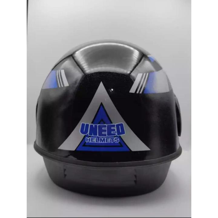 Uneed Bike Helmet unbreakable - Black - Transparent Visor - Motorcycle Helmet - Motorbike Helmet