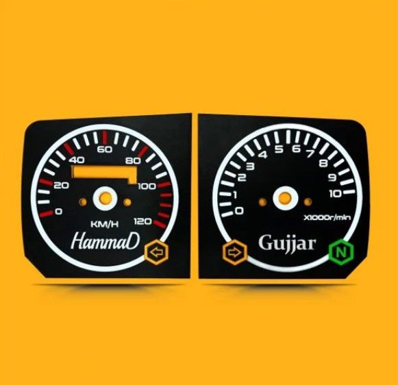 Honda 125 Customized Speedo Metter Dial Pad with Name