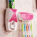 YM Automatic Toothpaste Dispenser Wall Mount Dust-proof Toothbrush Holder Wall Mount Storage Rack Bathroom Accessories Set Squeezer. 