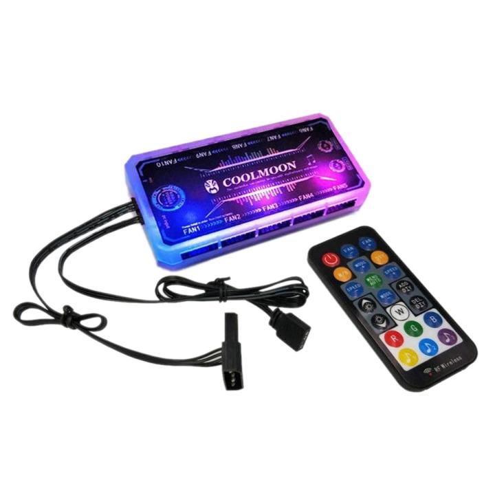 COOLMOON Remote RGB Lighting Music Controller Chassis Fan Control