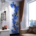 3D Romantic Flower Acrylic Wall Sticker Decal Home Art Removable Decoration. 