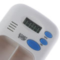 Alarm Medicine Box Small,Self Mini Alarm Pill Timer Boxes Organizer 2 Compartment,Pill Organizer with Reminder Alarm,Smart Pill Boxes with Transparent Card Buckle - Two Slot Pill Box with Alarm with 0.7 Inches LCD. 