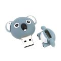 2Pcs Flash Disk : 1Pcs 32GB USB 2.0 Owl Memory Stick Rose Red & 1Pcs Mini Animal Cartoon Grey. 