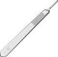 Stainless Steel Scalpel Handle B.P. for surgical blade Handle No 3  With 3 Pieces Blades. 