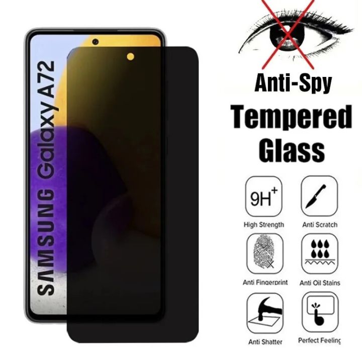 Privacy Screen Protector for Samsung A53 A13 A52S A52 A32 A12 A50 A51 A72 A22 A33 A73 M12 M52 S10E S20FE Anti-spy Tempered Glass