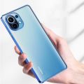 Caisng for Xiaomi Mi 11 Ultra Straight Edge Electroplating Matte Translucent Protective Case Cover. 