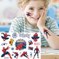 1Pcs Marvel Spiderman Tattoo Stickers Anime Spider-Man Cartoon Tattoo Sticker Kids Birthday Party Gives Gifts Body Art. 