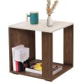 Wooden Center Table, End Sofa Side Table, Bedside Table, Corner Coffee Table with Solid Finish Space Saving Furniture with Storage for Living Room, Bedroom. 