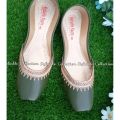 Green Plain Zari Khussa For Women RP-16. 