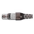 8Pcs Tool-Free Shielded RJ45 Cat 7 Termination Plug Cat7 Plug / Cat7 Connector Connectors Modular 23/24AWG-Black. 