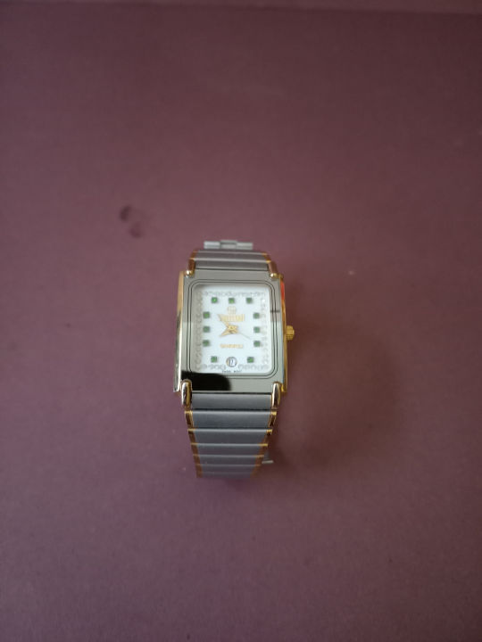Imported Swistar 22k Gold Plated Watch Stylish Swiss Quartz Premium Men Watch (Used)