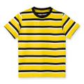 AllureP Kids T-Shirt H-S Yellow Black White Striped. 