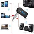 Car Bluetooth Adapter 3.5mm For AUX Audio Stereo Receiver Music With MIC, Usb Bluetooth Wireless Music Audio Receiver & Adapter For Car with 3.5mm Aux Best Quality - Black. 