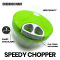 Manual Chopper Mini Speedy Chopper Food Chopper Premium Quality Manual Chopper Handpull Chopper Stainless Steel Sharp Blade Chop Mince Vegetables Manual Grinder Turbo Chopper Pull String Chopping. 