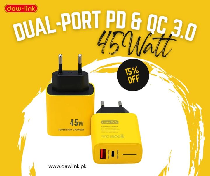 Daw-link%2045W%20Super%20Fast%20Charger%20%7C%20Dual%20Port%20USB-C%20+%20USB-A%20%7C%20PD%203.0%20&%20QC%203.0%20Fast%20Charging%20Adapter%20for%20Samsung,%20iPhone,%20Xiaomi,%20Oppo,%20Vivo,%20Realme,%20OnePlus%20&%20More%20-%20Image%204