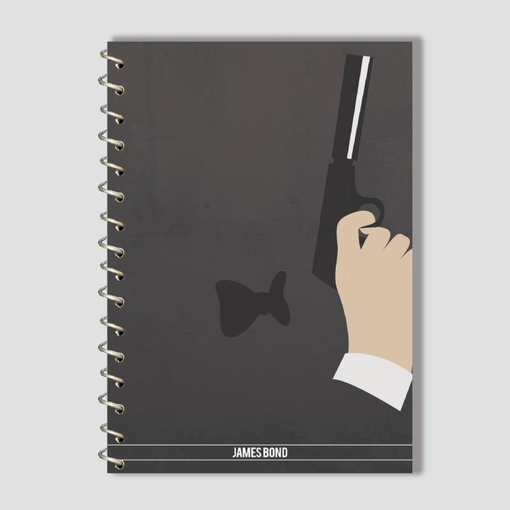 Spiral Notebook A4 or A5  -  James Bond