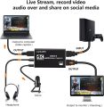 ZasLuke Game Capture Card, USB 3.0 4K Audio Video Capture Card with HDMI Loop Out 1080P 60FPS Live Streaming HDMI Capture for PS4, Switch, Xbox One&Xbox 360 and More. 
