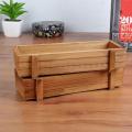 Wood Planter Box Garden Yard Rectangle Flower Succulent Container Plant Pot. 