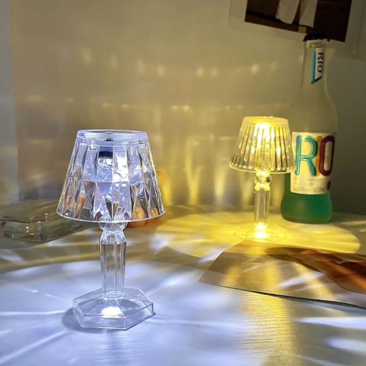 Crystal Lamp,Cordless lamp,Color Changing Touch Lamp,Rechargeable Diamond Table Lamp for Bedroom Living Room,Party Dinner Decor Creative Lights
