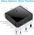 Bluetooth Transmitter Receiver, 2-in-1 Fibre Optic Bluetooth 5.0 AUX 3.5 mm Wireless Audio Adapter for TV/Car Sound System. 