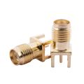 10x SMA Female Jack Solder Mount Straight RF Connector Gold. 