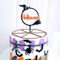 Happy Halloween Acrylic Cake Topper Cake Golden Silvery Letters Resuable Topper Cupcake Dessert Decor Supplies. 