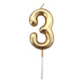 Digits Cake Candle Number Candle For Birthday & Anniversary Cake Candles - Digit in Golden Color —Represent Person's Age —  Adds Glamorous & Elegant Display. 