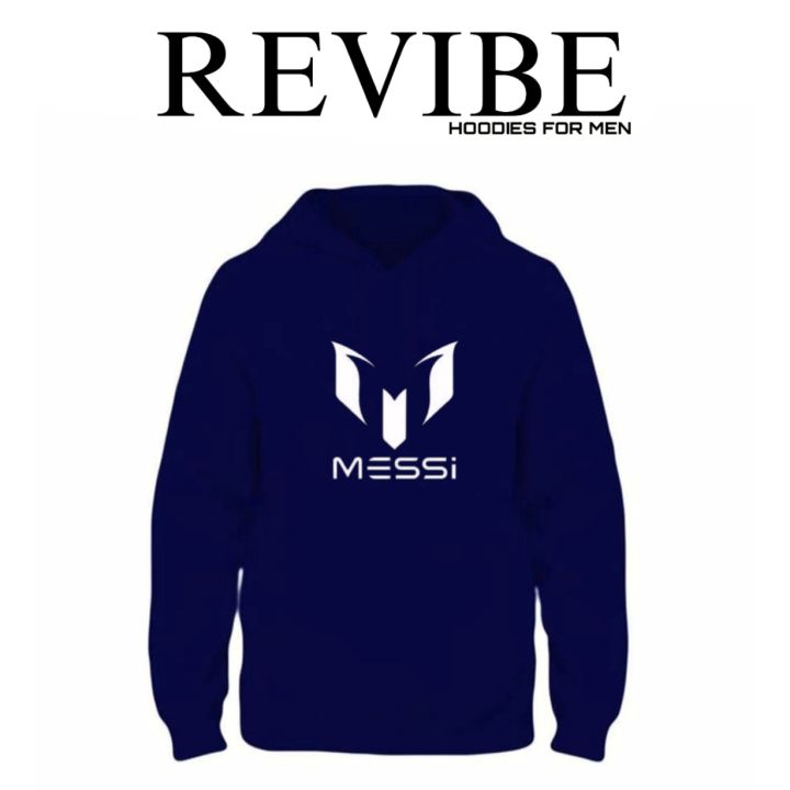 REVIBE - Blue Messi Printed Hoodies For Men