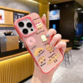 Cartoon Jelly Cat Croissant Bread Cake Case For Samsung Galaxy S24 S23 S22 S21 S20 Plus Ultra FE A55 A35 A54 A53 A15 A06 A52 A52S Casing Trend Premium IMD Soft Silicone Edge Cover. 
