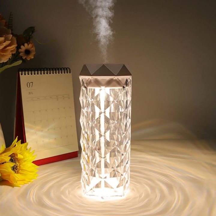 Air Humidifier Colorful Ambient Lighting Multiple Faceted Prism Design Mist Humidifiers for Home
